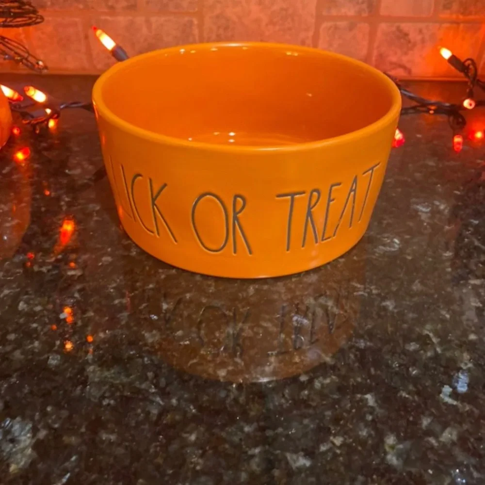 New Rae Dunn‎ lick or treat Halloweel Dog Bowl